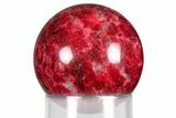 Vibrant Pink, Polished Thulite Sphere - Trondheim, Norway #380811-1